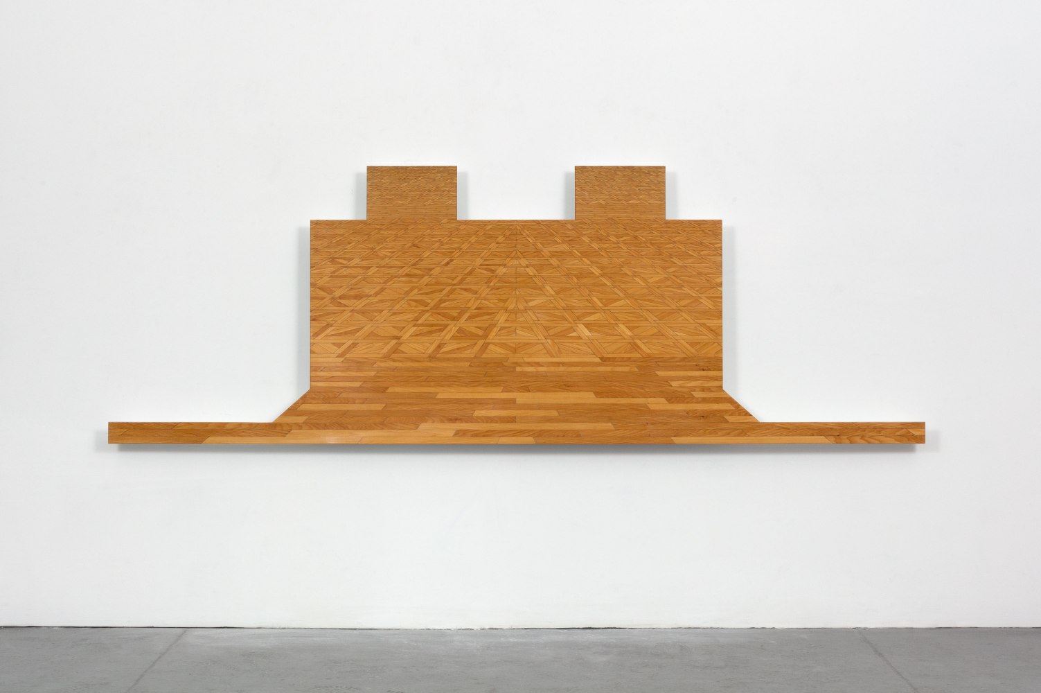 Walid Raad Section 88: Views from inner to outer compartment_ACT VI_Scene IV, 2013 wood 32 x 94 x 2 1/2 in. (81.3 x 238.8 x 6.4 cm), Edition of 3, 2 AP