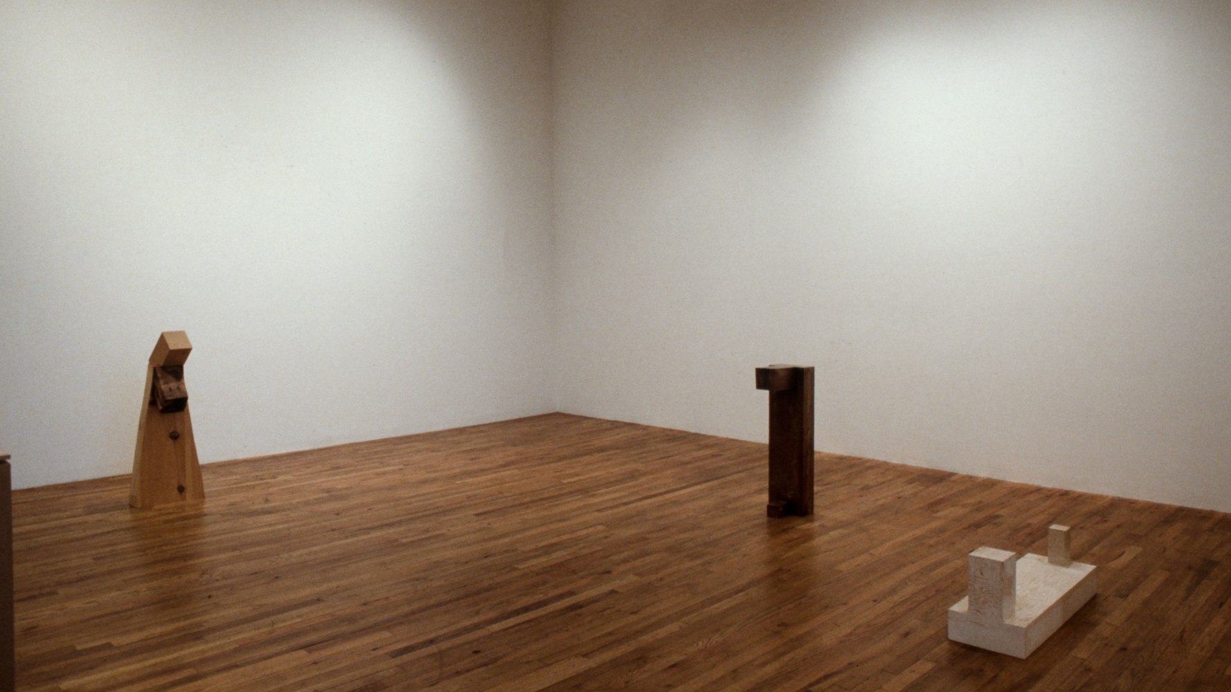 Installation view, New Sculpture, Paula Cooper Gallery, 155 Wooster Street, New York, November 1 - 29, 1984. © 2025 Joel Shapiro / Artists Rights Society (ARS), New York. Courtesy Paula Cooper Gallery, New York. Photo: Geoffrey Clements.