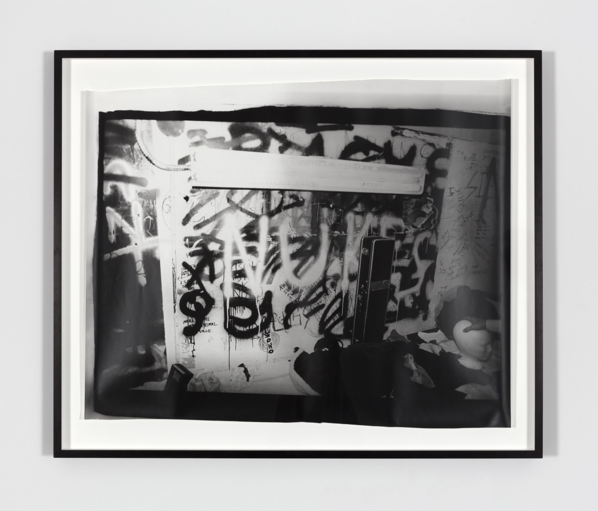 Bruce Conner DRESSING ROOM MABUHAY GARDENS, 1978 gelatin silver print 32 x 40 in. (81.3 x 101.6 cm) framed: 38 5/8 x 46 1/4 x 2 in. (1.6 x 117.5 x 5.1 cm)