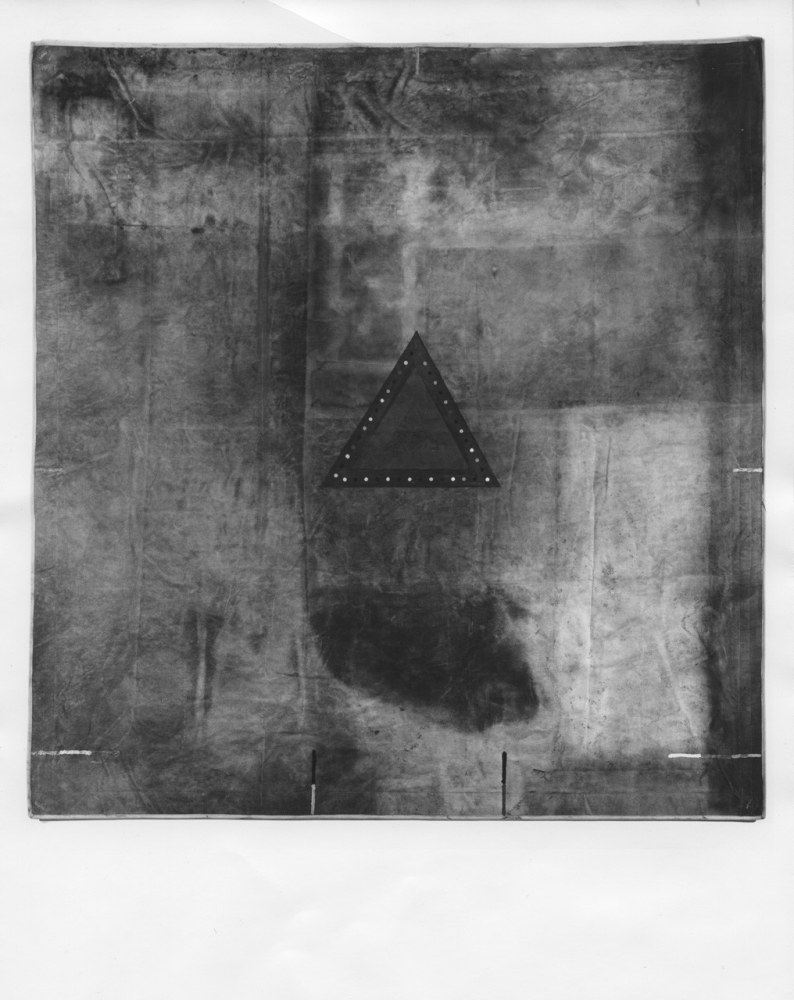 Alan Shields &quot;Mr. Wizard's Frozen T.V. Munch&quot; 1980 Acrylic and stitching on canvas 86 1/2&quot; x 84 1/4&quot;