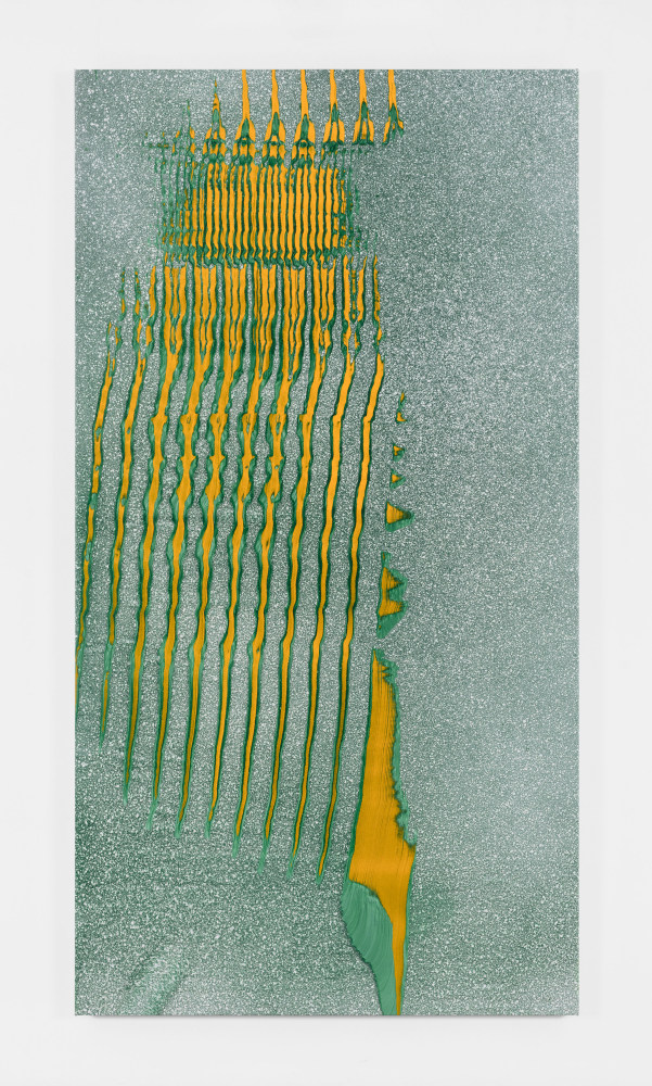 Tauba Auerbach Grain - Meander Gate II, 2018 acrylic on canvas 90 x 48 in. (228.6 x 121.9 cm)