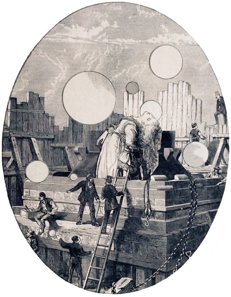 Bruce Conner UNTITLED NOVEMBER 4, 1981, 1981 engraving collage 9 3/8 x 7 3/8 in. (23.8 x 18.7 cm) frame: 20 1/2 x 16 1/2 x 1/2 in. (52.1 x 41.9 x 1.3 cm)