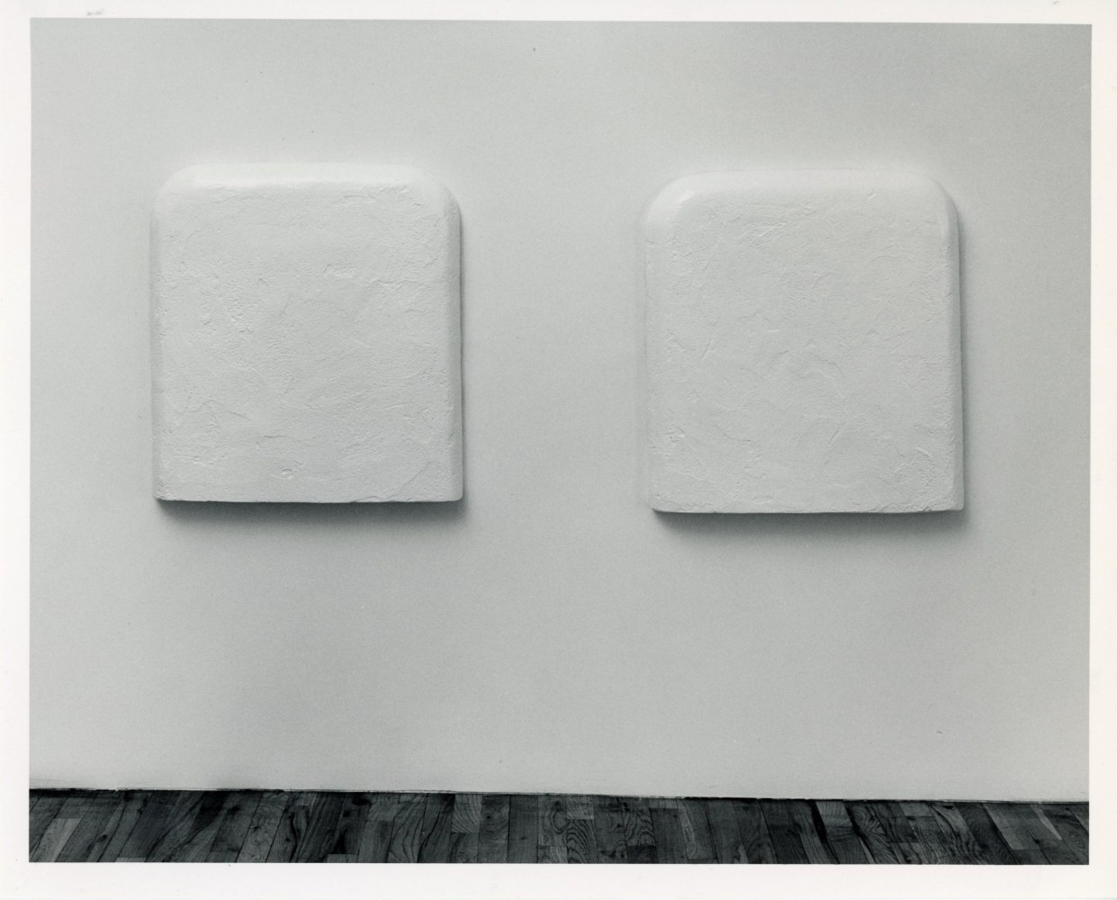 Robert Gober &quot;Two Basinless Sinks&quot; 1986 Plaster, plywood, wire lath, semi-gloss, enamel paint 27 1/2&quot; x 66&quot; x 2 1/2&quot;