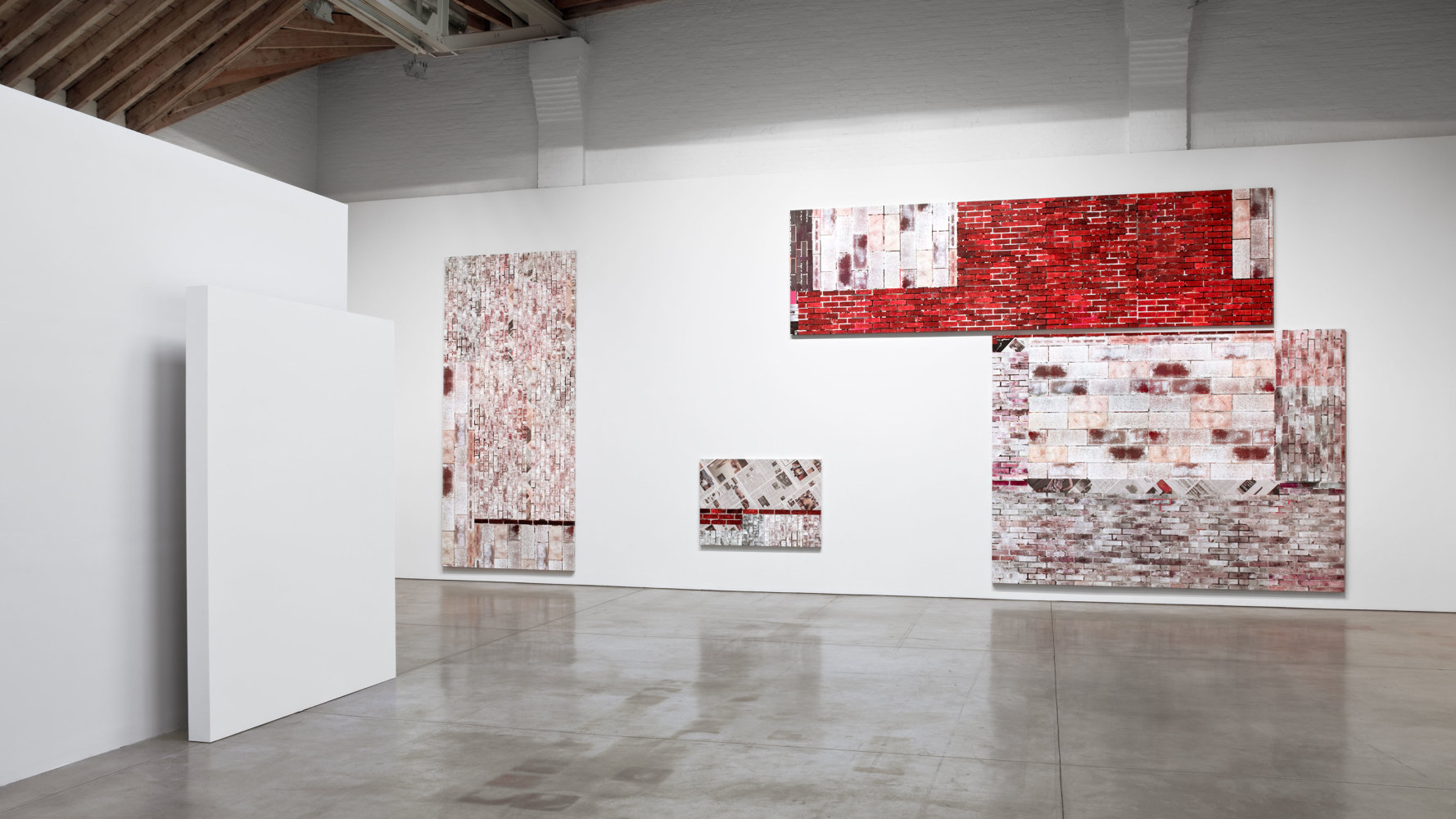 Installation view, Kelley Walker, Paula Cooper Gallery, 534 W 21st Street, New York. October 31 - December 13, 2008. © Kelley Walker. Courtesy Paula Cooper Gallery, New York. Photo: Ellen Page Wilson.