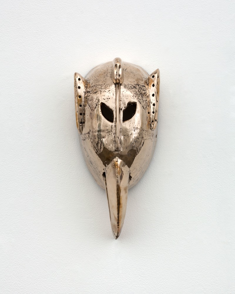 Sherrie Levine Bird Mask, 2014 cast bronze 16 x 6 3/4 x 5 in. (40.6 x 17.1 x 12.7 cm)