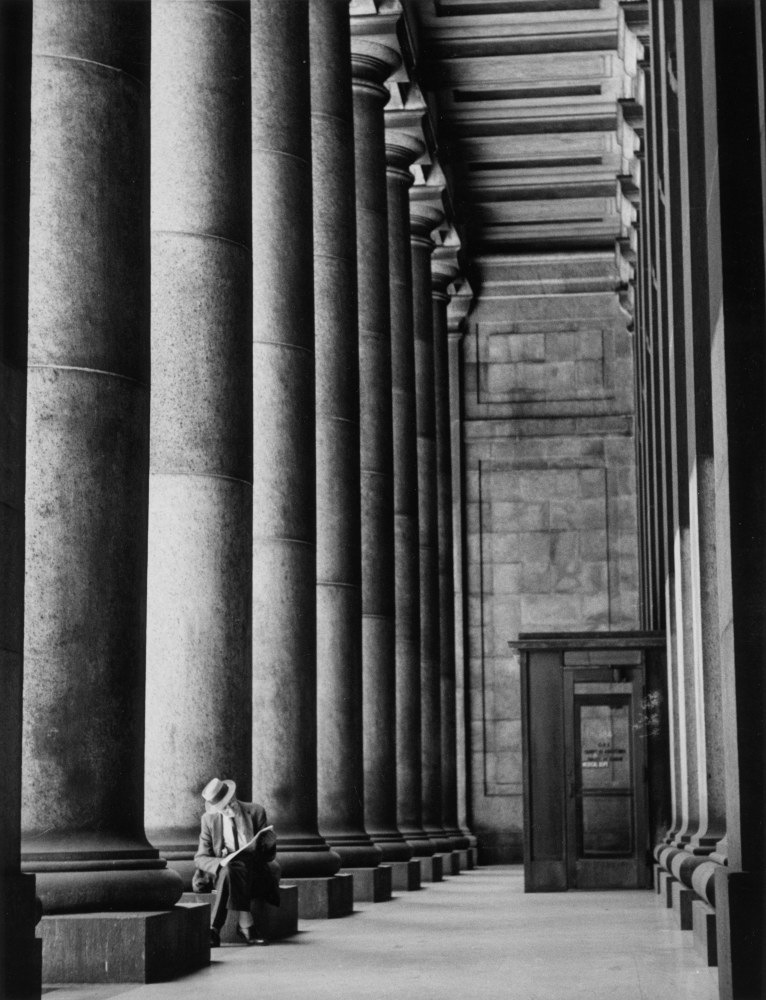 Peter Moore Untitled (Penn Station, Seventh Avenue Entrance, Doric Columns), 1965 gelatin silver print image