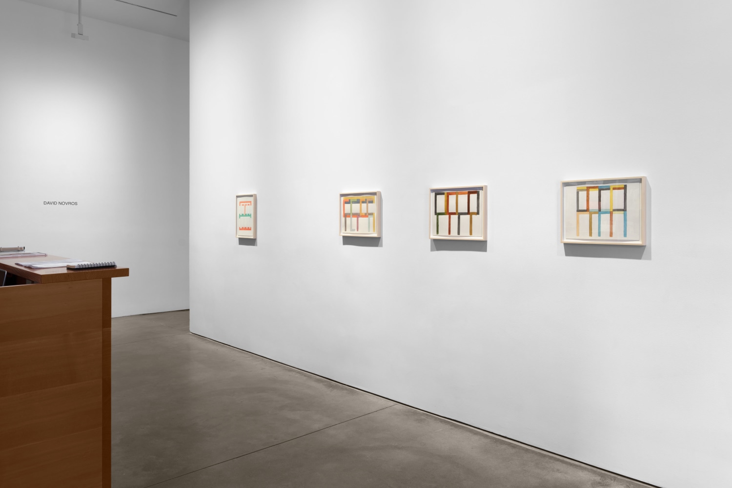 Installation view, David Novros: Wall Paintings, Paula Cooper Gallery, New York, October 28 - December 2, 2023.