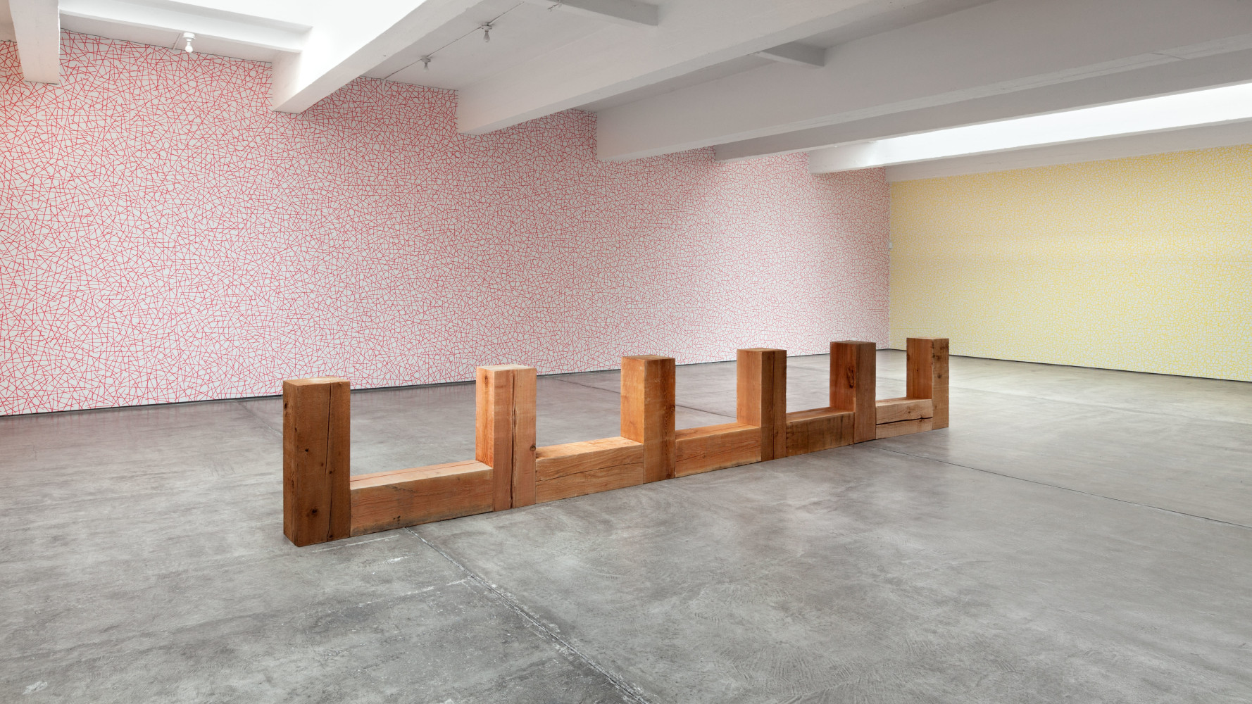 Installation view, Carl Andre, Dan Flavin, Sol LeWitt, January 10 – March 7, 2015