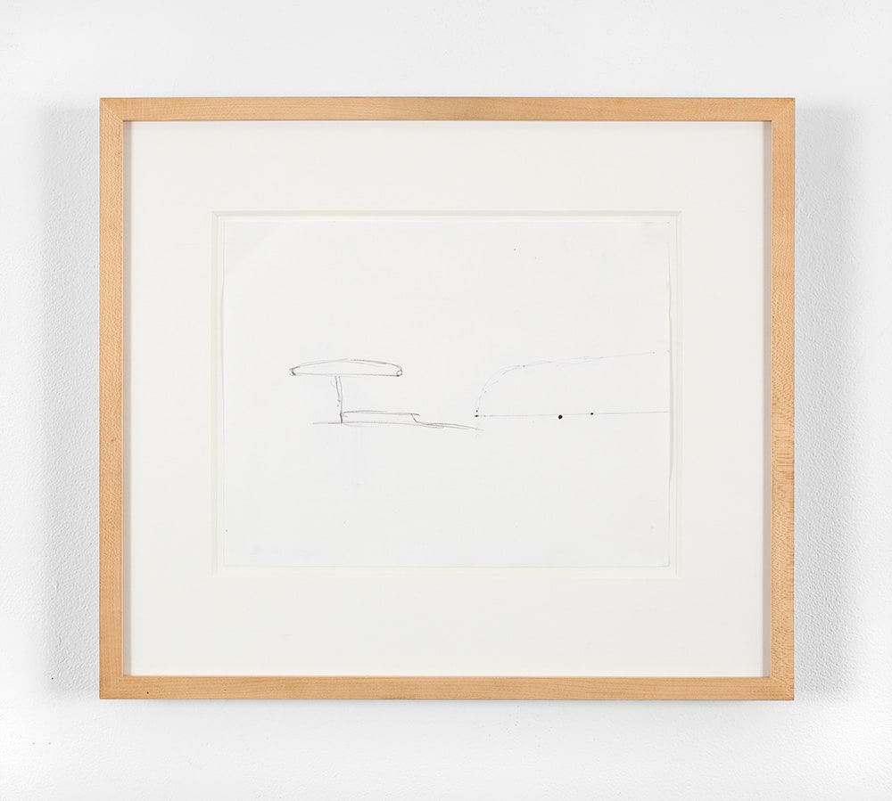 Robert Grosvenor "Untitled" 1992 Pencil and black felt pen on paper unframed 8 1/2" x 11"