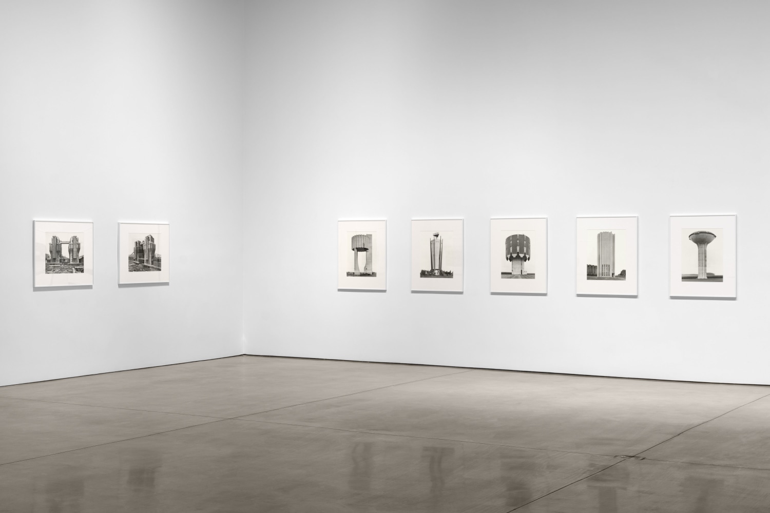 Installation view, Bernd & Hilla Becher, Paula Cooper Gallery, New York, February 24 – March 30, 2024. © Estate Bernd and Hilla Becher, represented by Max Becher, courtesy Die Photographische Sammlung/SK Stiftung Kultur – Bernd and Hilla Becher Archive, Cologne. Courtesy Paula Cooper Gallery, New York. Photo: Steven Probert