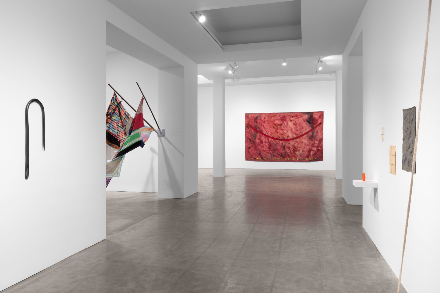Installation view, Stitched, January 14 – February 19, 2022 1
