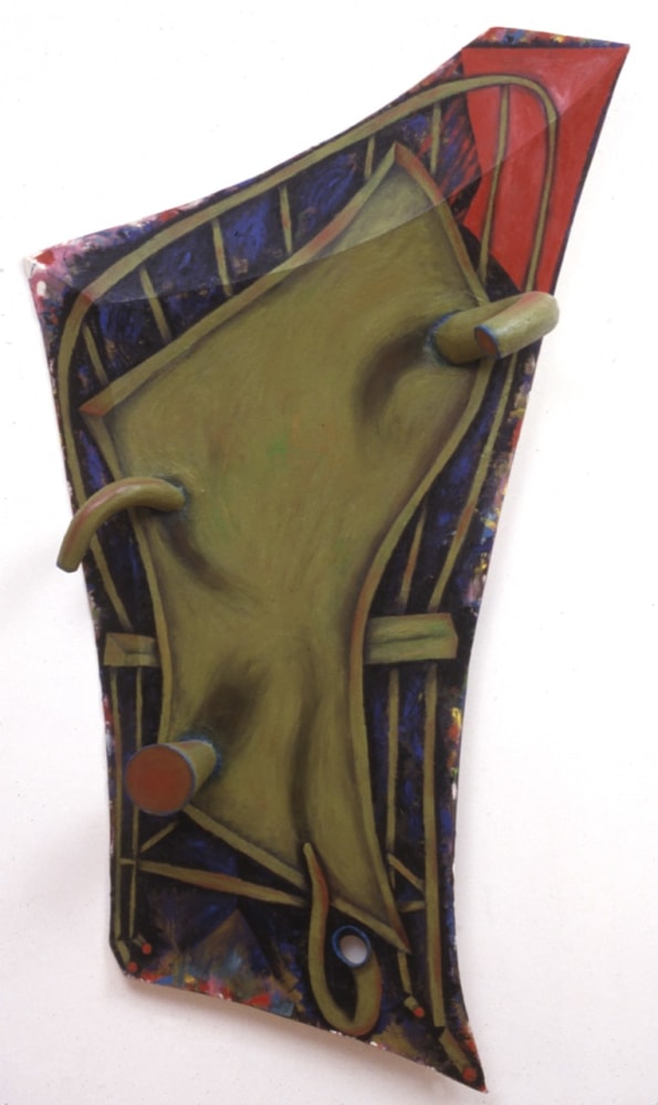 Elizabeth Murray &quot;The Hunger Artist&quot; 1987 Oil on canvas 122&quot; x 66 1/2&quot; x 24&quot;