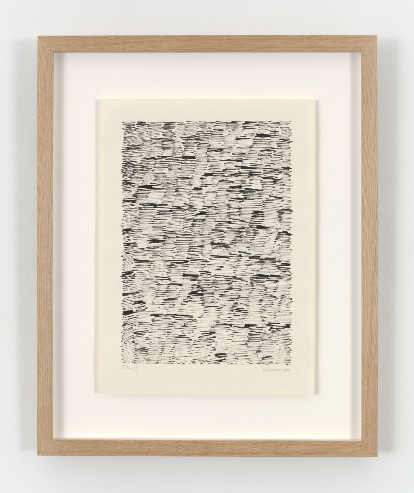 Jan J. Schoonhoven T 80-19, 1980 ink on paper (bamboo-pen) 15 3/16 x 11 in. (38.5 x 28 cm) frame: 21 1/2 x 17 3/8 in. (54.6 x 44.1 cm)