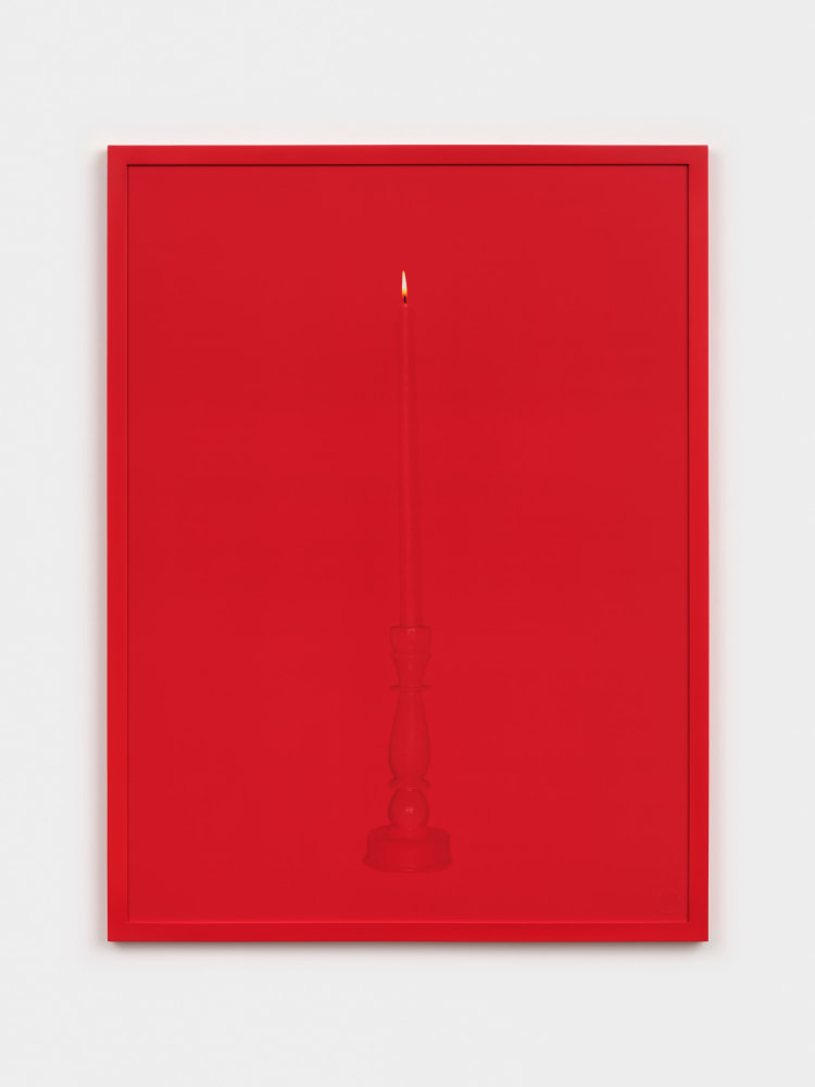 Sarah Charlesworth Candle, 2002 Cibachrome print with lacquered wood frame 41 1/2 x 31 1/2 in. (105.4 x 80 cm)