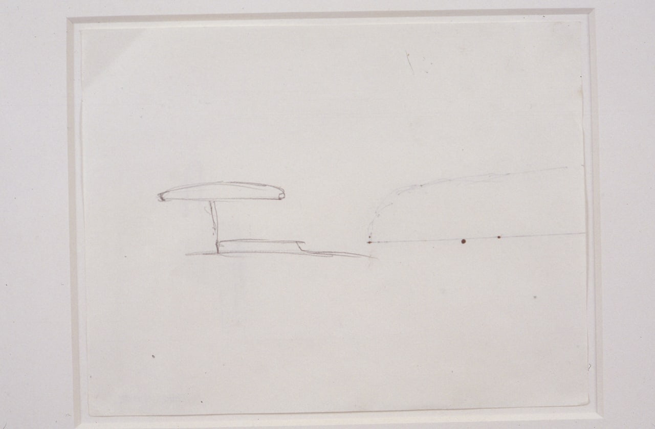 Robert Grosvenor "Untitled" 1992 Pencil and black felt pen on paper 14 7/8" x 17"