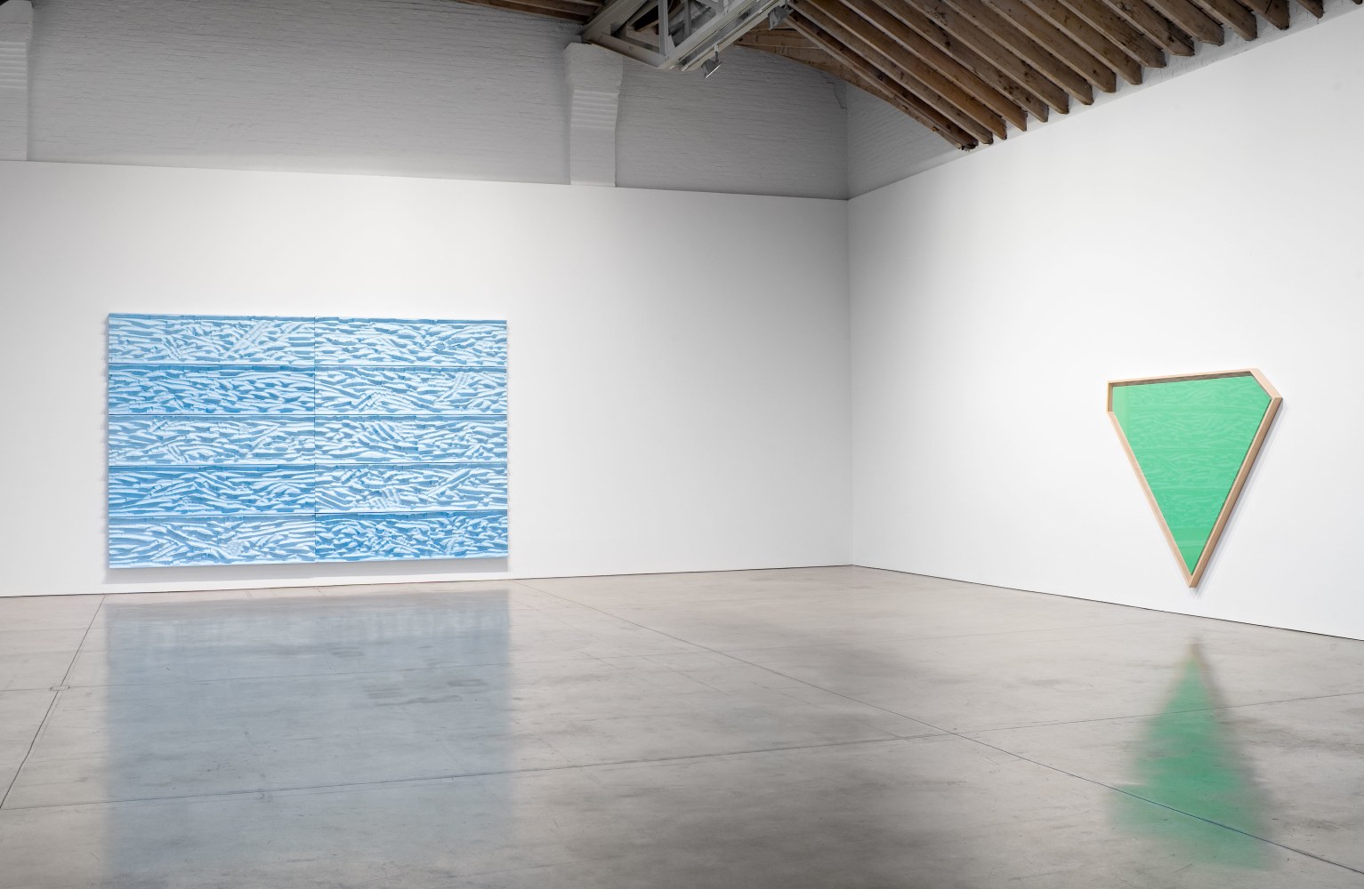 Installation view, Stripes and Solids, Paula Cooper Gallery, 534 West 21st Street, New York. October 7 - 31, 2009.