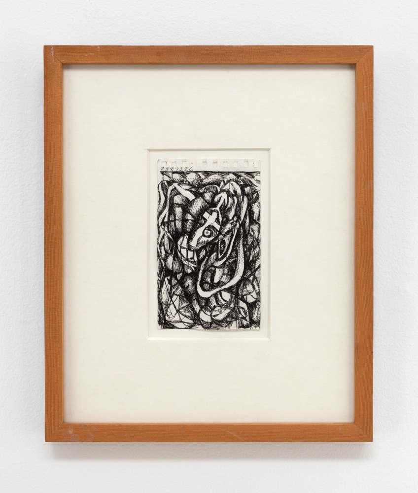 Jonathan Borofsky "Untitled at 2,387,226" 1984 Ink on spiral edged paper 5 x 3 3/8"