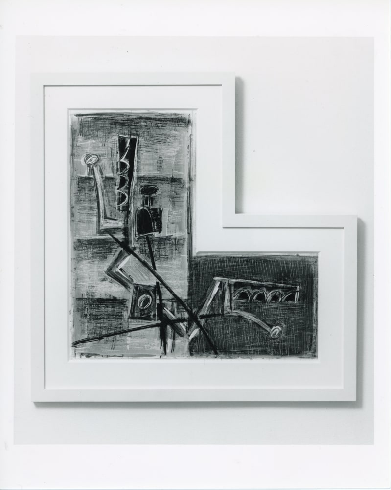 Michael Hurson "Bicycle at Side of House" 1987 Pencil, conte crayon, an ink on paper 21 1/2" x 21 1/2"