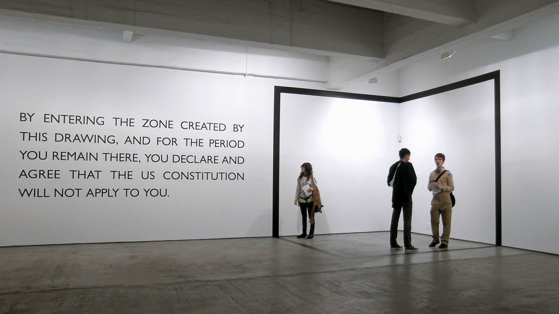 Installation view, Consideration, Paula Cooper Gallery, 521 W 21st Street, New York. November 16 - 19, 2005. © Carey Young. Courtesy Paula Cooper Gallery, New York.