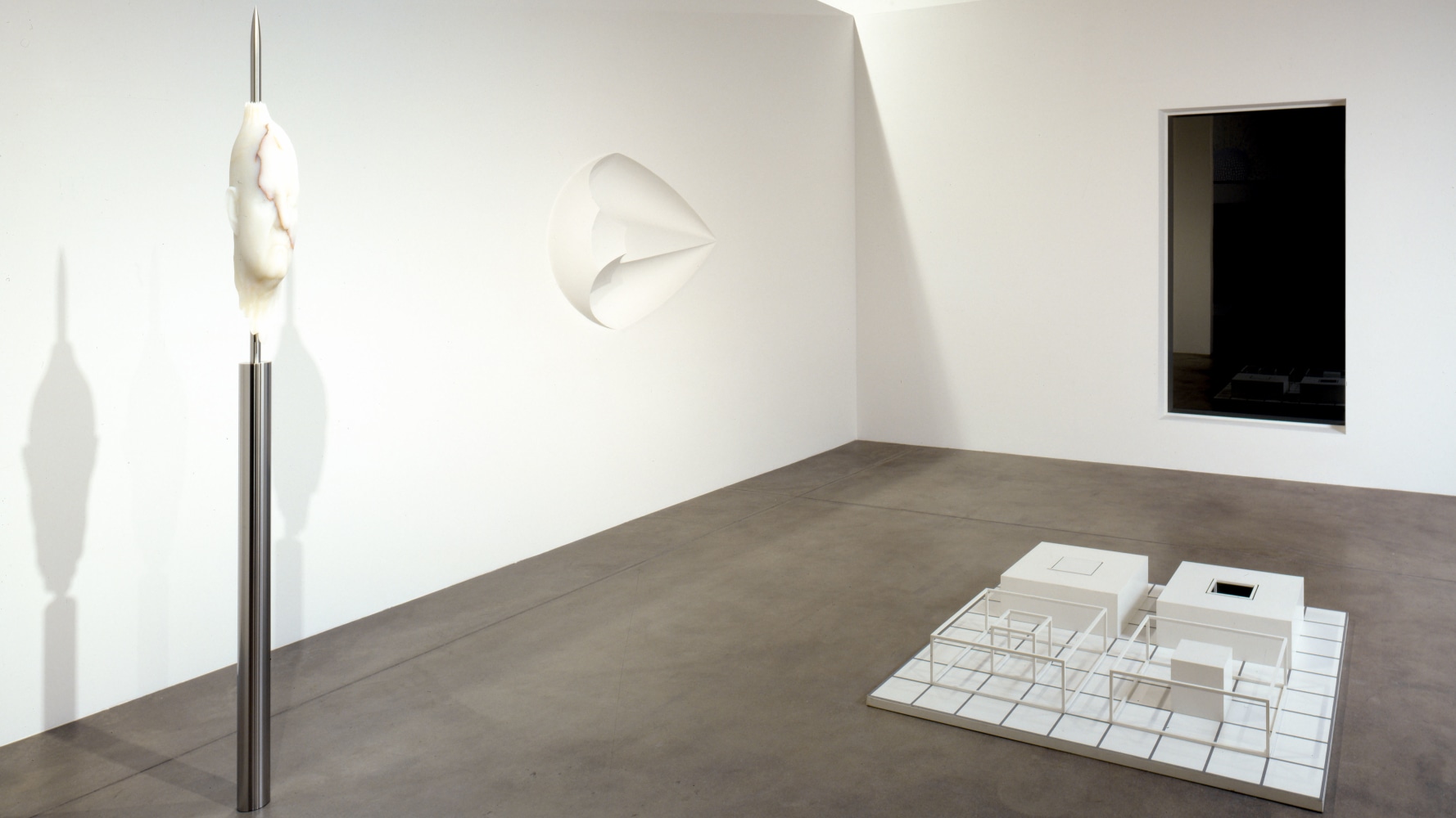 Installation view, From the Observatory, Paula Cooper Gallery, 534 W 21st Street, New York. March 16 - April 20, 2002. Photo: Tom Powel.