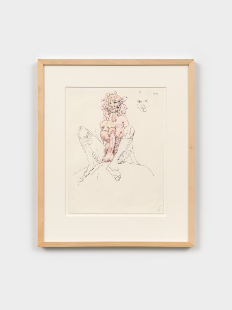 Claes Oldenburg
Medusa, 1969
ball point pen and colored pencil on paper
11 x 8 1/2 in. (27.9 x 21.6 cm)
frame: 16 3/4 x 14 x 1 1/4 in. (42.5 x 35.6 x 3.2 cm)