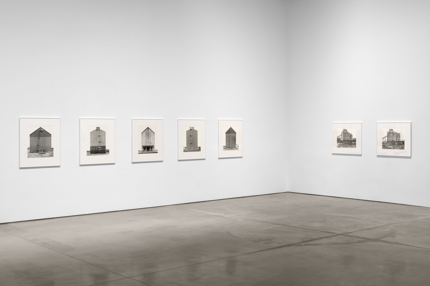 Installation view, Bernd and Hilla Becher, Paula Cooper Gallery, New York, February 24 – March 30, 2024. © Estate Bernd and Hilla Becher, represented by Max Becher, courtesy Die Photographische Sammlung/SK Stiftung Kultur – Bernd and Hilla Becher Archive, Cologne. Courtesy Paula Cooper Gallery, New York. Photo: Steven Probert