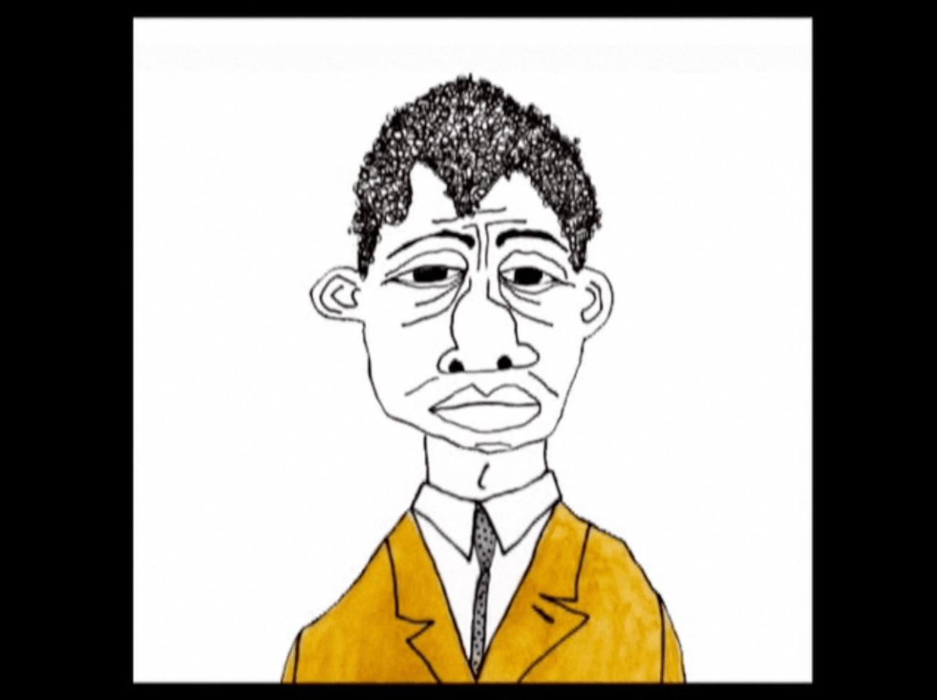 Ralph Lemon James Baldwin Dharma Talk, 2004 video animation (color, sound) 15 minutes, 6 seconds