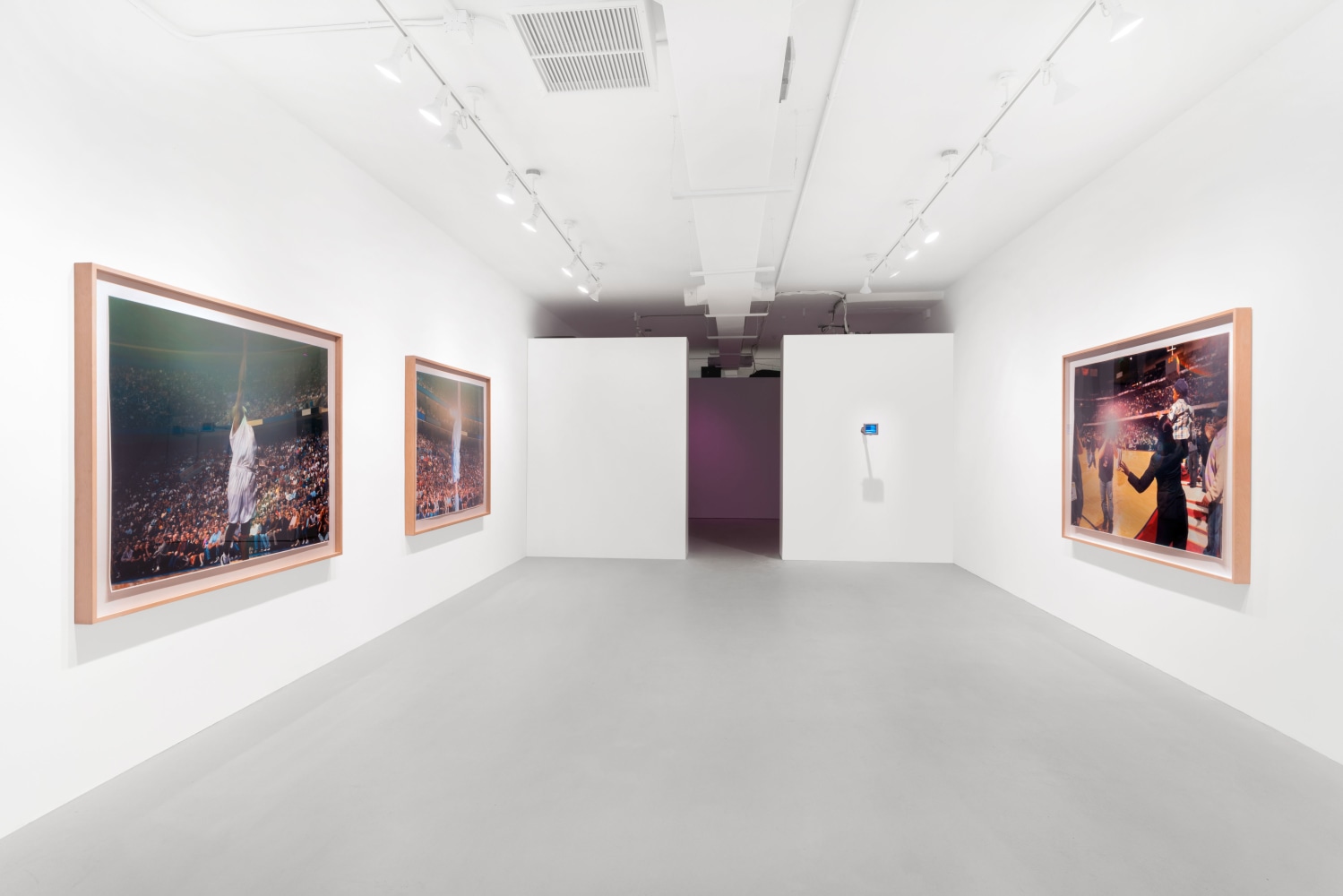 Installation view, Sarah Charlesworth, Ja’Tovia Gary, Christian Marclay, Paul Pfeiffer, The Politics of Desire, February 13 – March 14, 2021