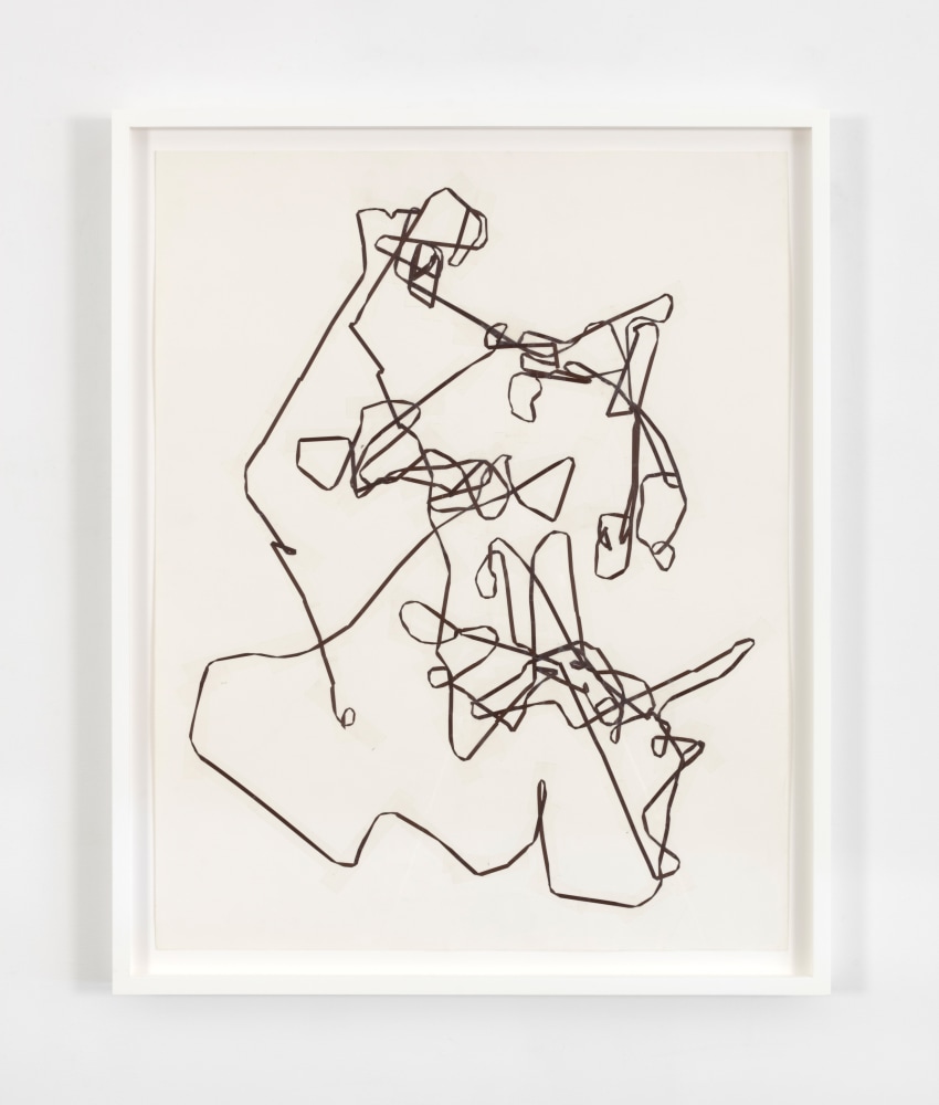 Christian Marclay Untitled (from the series Taped Tape), 1994 magnetic tape and adhesive tape on paper image: 28 1/2 x 22 1/4 in. (72.4 x 56.5 cm) frame: 31 3/8 x 25 3/8 in. (79.7 x 64.5 cm)