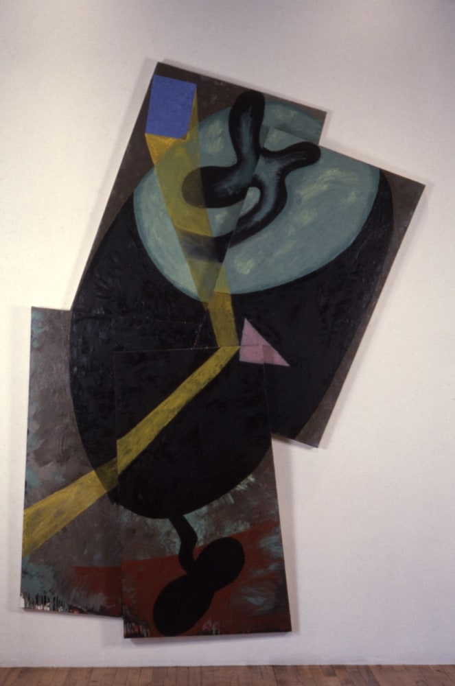 Elizabeth Murray &quot;Beam&quot; 1982 Oil on four canvases 110&quot; x 77&quot;