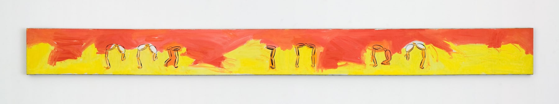 Michael Hurson Eyeglass Painting II, 1969 oil on canvas with silkscreen ​11 x 120 in. (27.9 x 304.8 cm)
