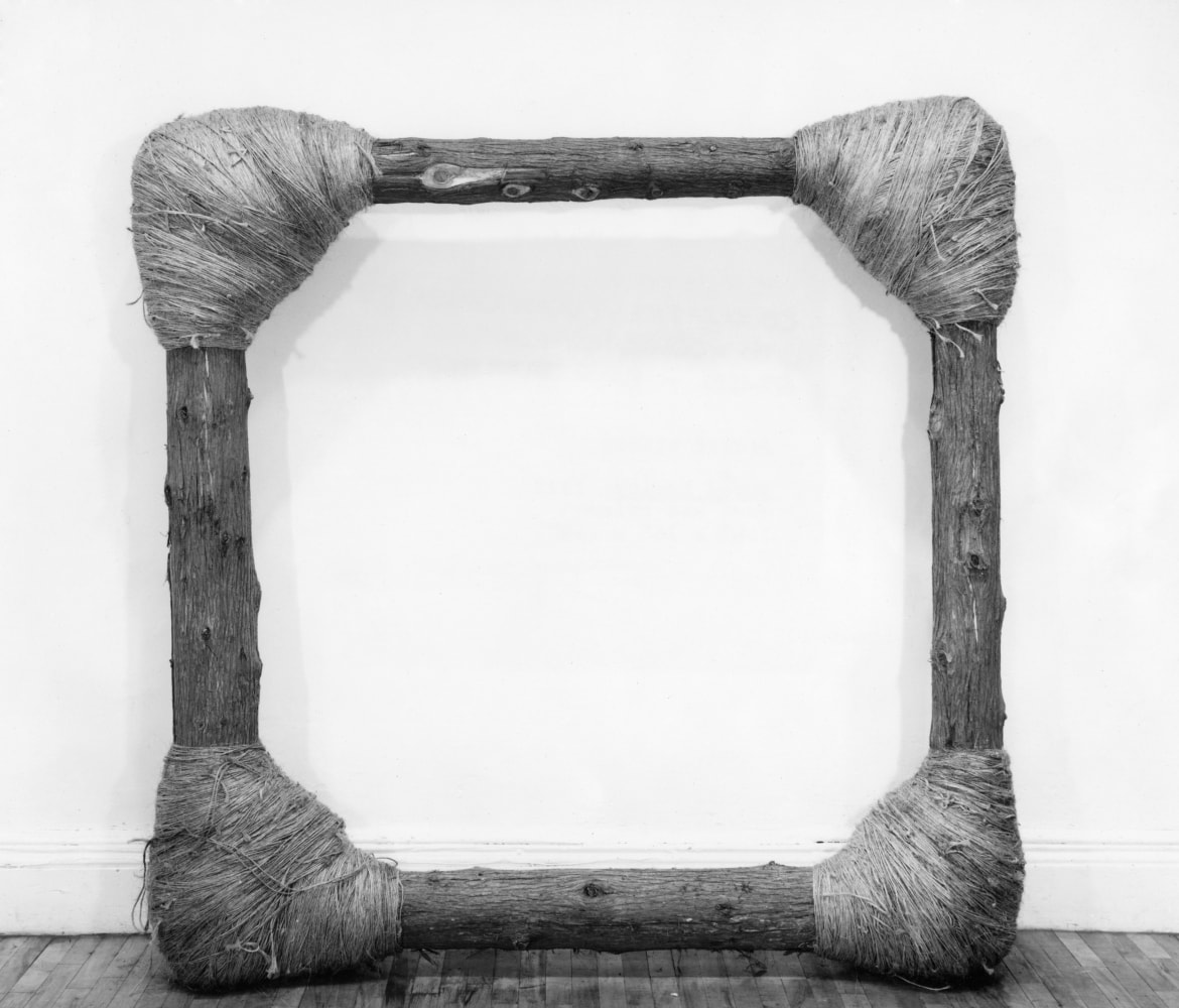 Jackie Winsor Bound Square, 1972 wood and twine 77 x 78 x 14 1/2 inches