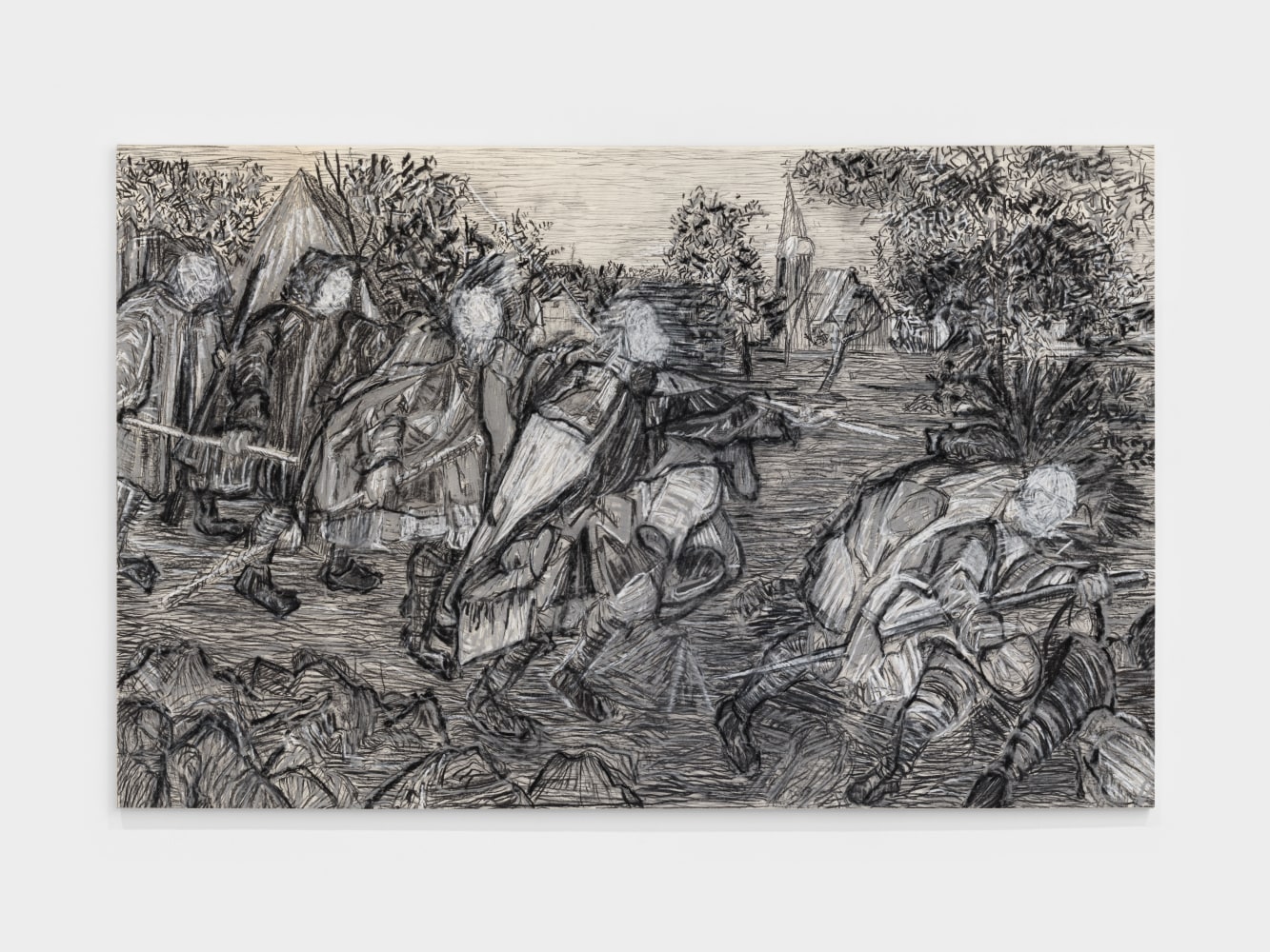 Beatrice Caracciolo The Blind 16, 2023 mixed media on paper 70 x 110 in. (178 x 280 cm)