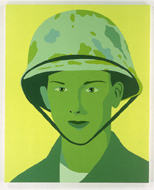Wayne Gonzales &quot;Self-Portrait in Green&quot; 2001 Acrylic on canvas 74 x 60 in.