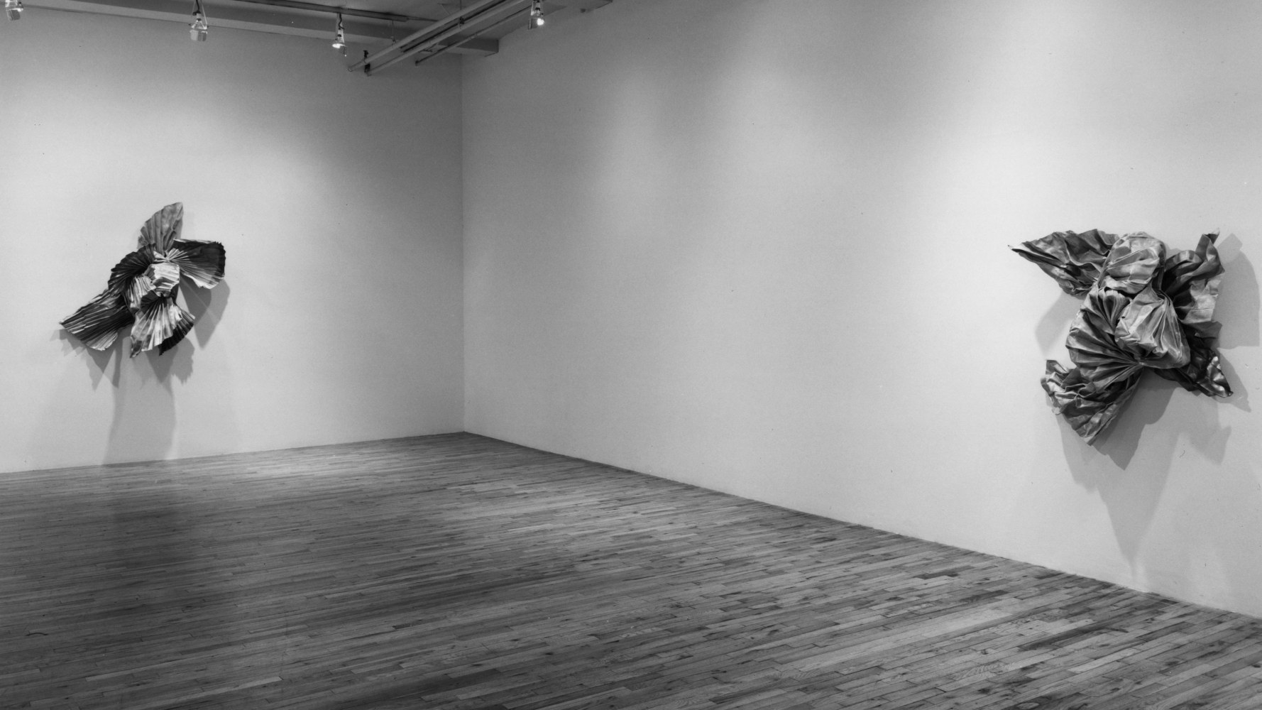 Installation view, Lynda Benglis, Paula Cooper Gallery, 155 Wooster Street, New York, March 22 - April 14, 1984. © Lynda Benglis / Licensed by Artists Rights Society (ARS) New York. Courtesy PACE, New York, and Paula Cooper Gallery, New York.  Photo: Geoffrey Clements.