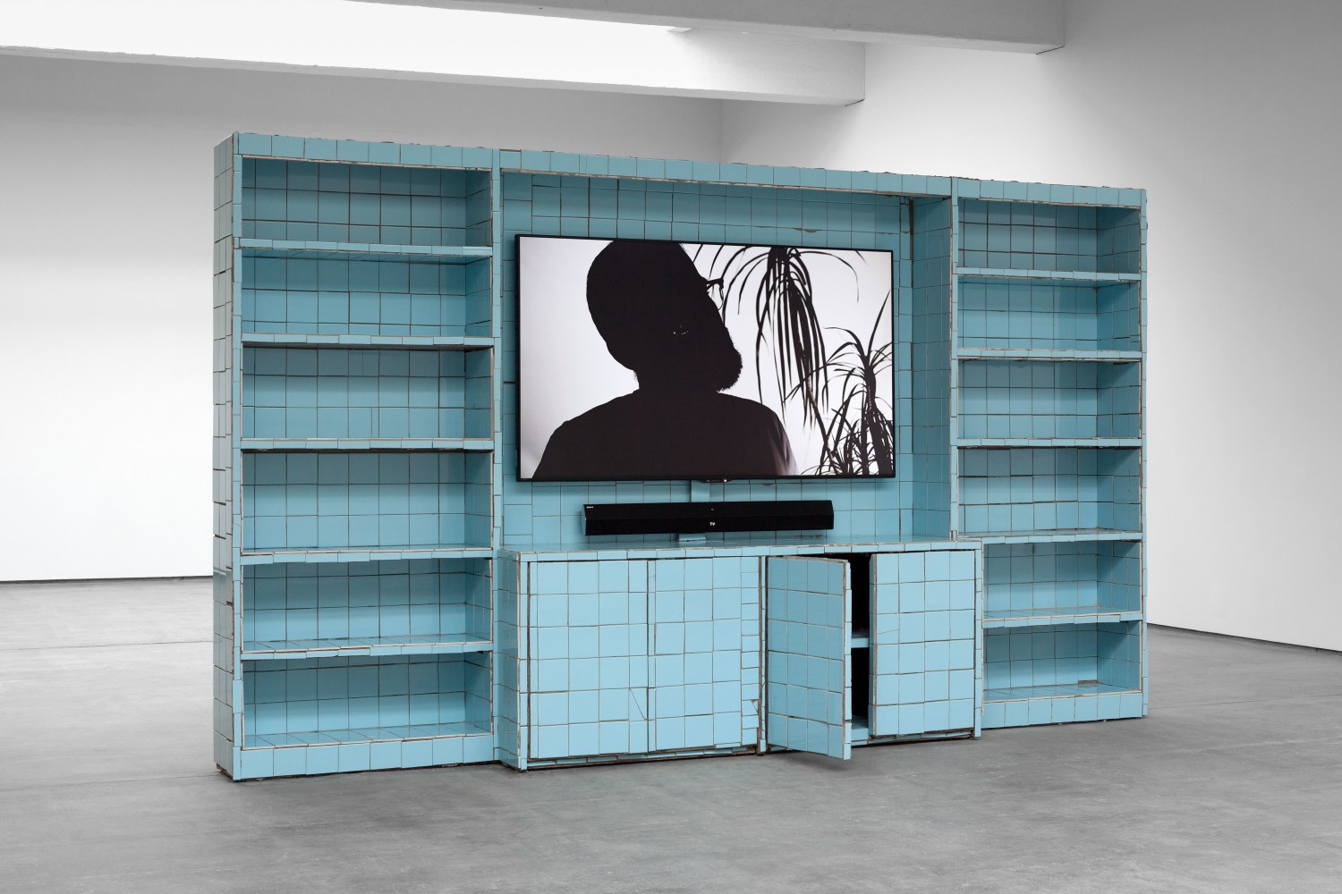 Installation view, Matias Faldbakken, EUROPE IS BALDING, February 18 – March 19, 2016
