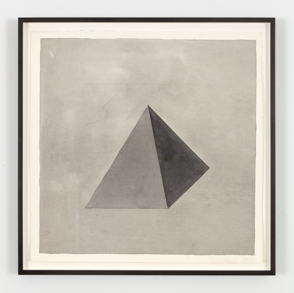 Sol LeWitt Form Derived From A Cube, 1982 gouache and pencil on paper 21 13/16 x 21 13/16 in. (55.4 x 55.4 cm) frame: 24 1/4 x 24 1/4 x 1 1/2 in. (61.6 x 61.6 x 3.8 cm)