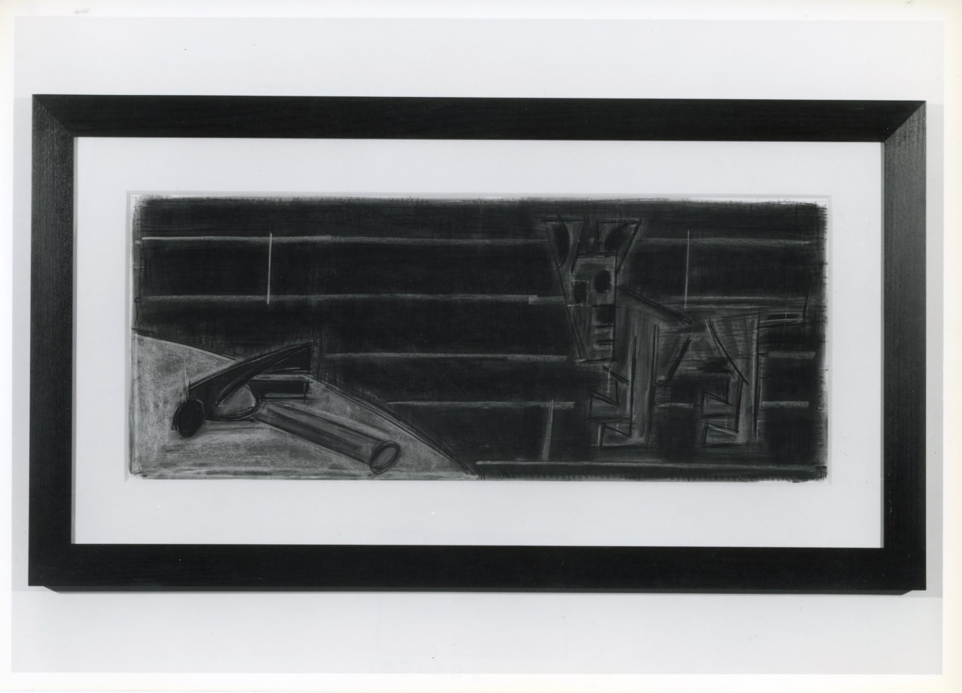 Michael Hurson "Giuco delle Coppie" 1985 Pencil, conte crayon on paper 37 1/2 x 15 in.