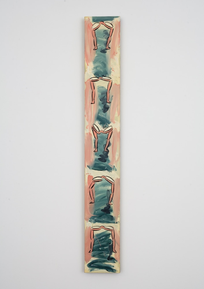 Michael Hurson Eyeglass Painting #4, 1970 oil and silkscreen on canvas 55 x 7 1/2 in. (13.75 x 18.75 cm)