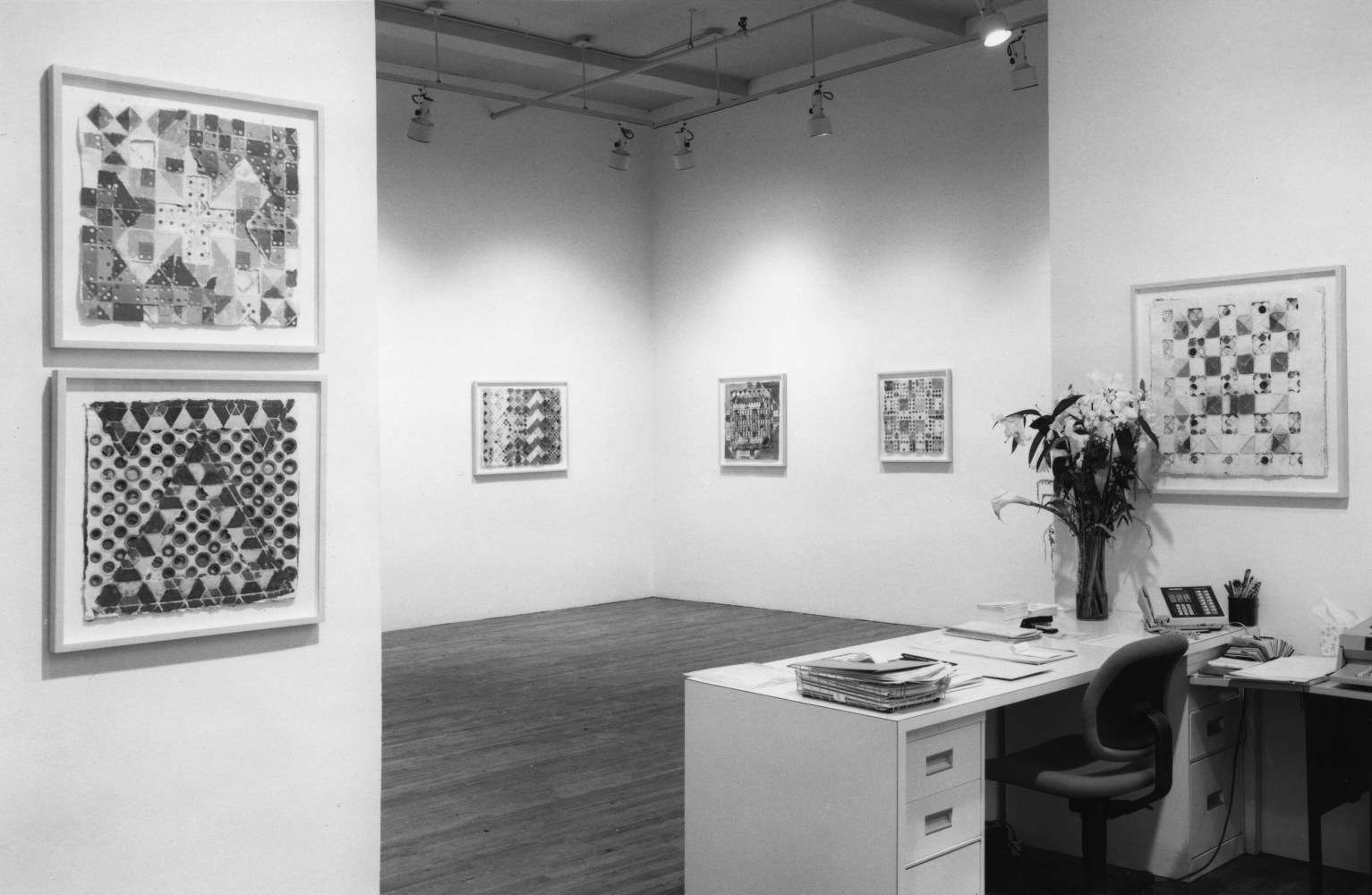 Installation view, Paper Rolls On, Paula Cooper Gallery, 155 Wooster Street, New York, January 1 - 30, 1988. © 2025 Joel Shapiro / Artists Rights Society (ARS), New York. Courtesy Paula Cooper Gallery, New York. Photo: Geoffrey Clements.