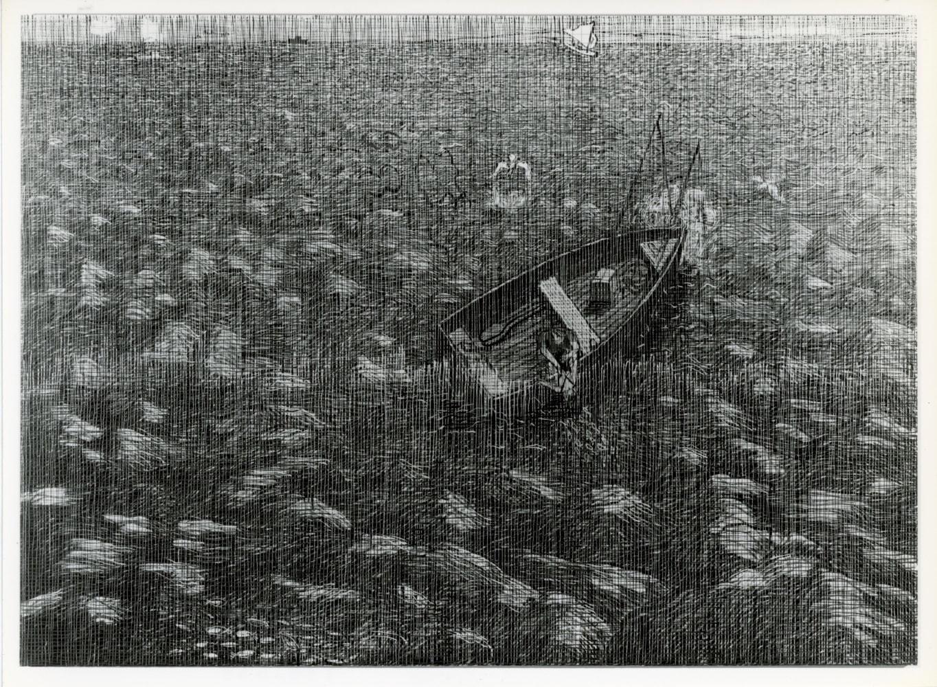 Jennifer Bartlett &quot;Earth: Boat&quot; 1993-95 Oil on canvas 78&quot; x 108&quot;