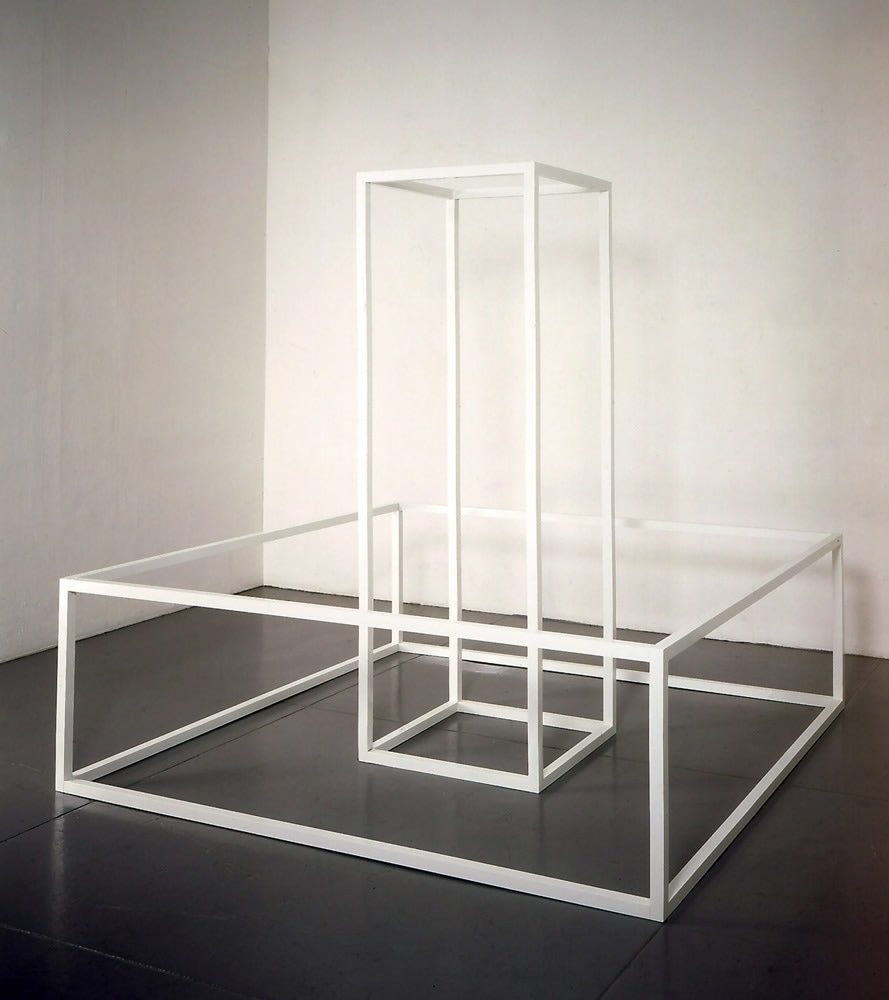 Sol LeWitt &quot;A#6&quot; 1967 Baked enamel on aluminum 84 x 84 x 84 in.