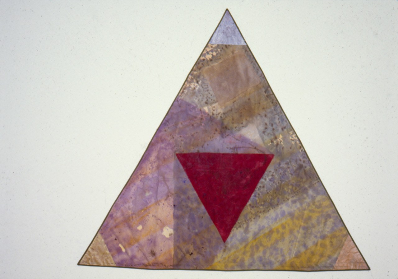 Alan Shields &quot;A Moments Hesitation&quot; 1981-82 Acrylic, thread on canvas 93 3/8&quot; x 105 1/4&quot;