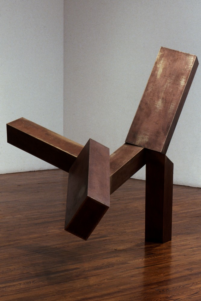 Installation view, Recent Sculptures, Paula Cooper Gallery, 155 Wooster Street, New York, May 3 - June 2, 1989. © 2025 Joel Shapiro / Artists Rights Society (ARS), New York. Courtesy Paula Cooper Gallery, New York. Photo: Geoffrey Clements.