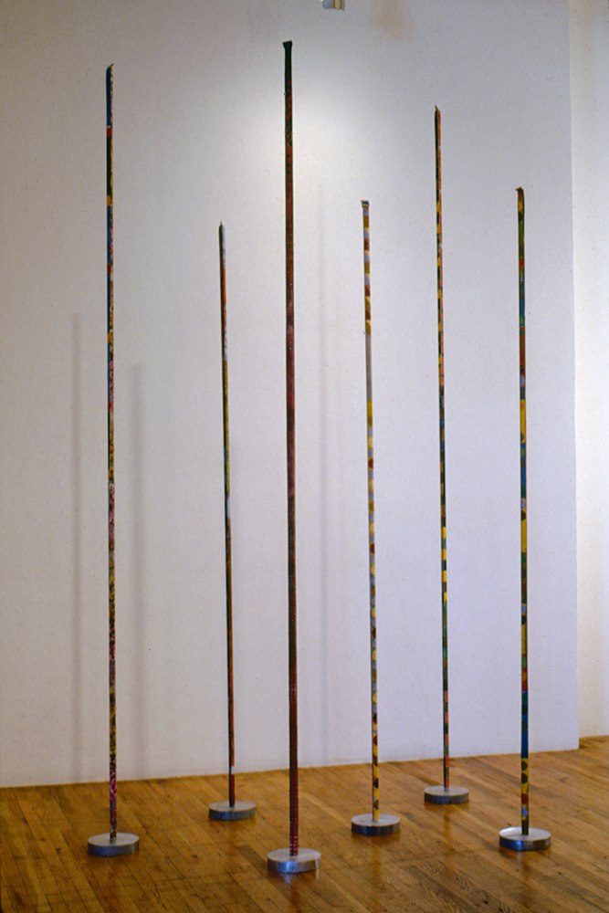 Alan Shields &quot;Plastic Duck&quot; 1983-84 Acrylic, thread, beads, aluminum 81&quot; x 88&quot; x 80&quot;
