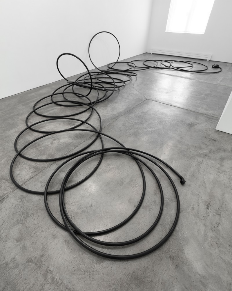 Christian Marclay
Extended Phone II, 1994
telephone and plastic tubing
dimensions variable