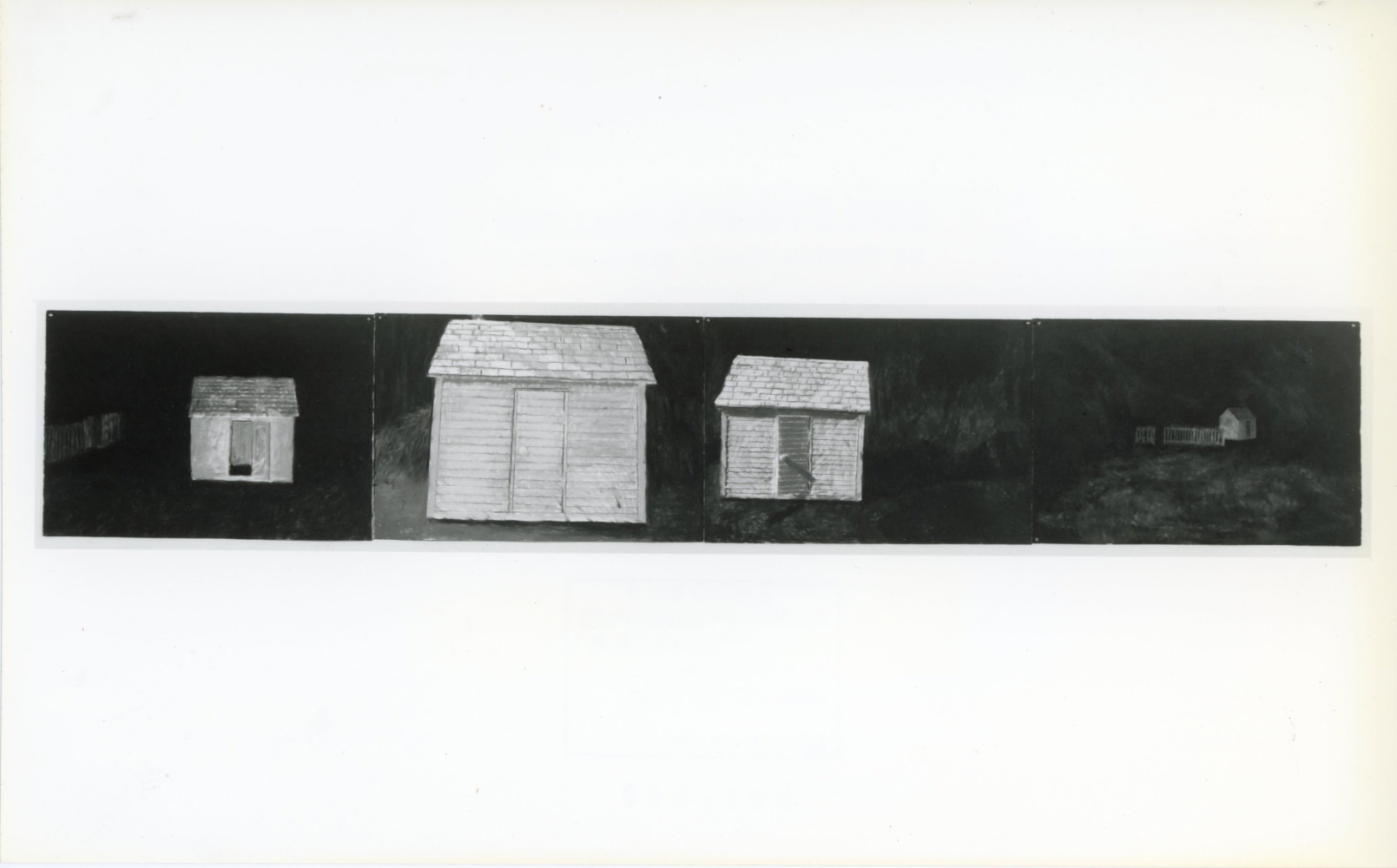 Jennifer Bartlett &quot;Old House Lane #15&quot; 1986 Pastel on 4 sheets of paper 30&quot; x 176&quot;