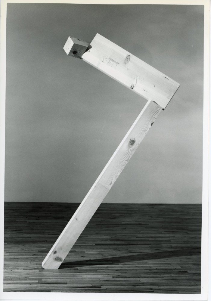 Joel Shapiro &quot;Untitled&quot; 1983 Douglas fir 86&quot; x 18&quot; 49 1/2&quot;