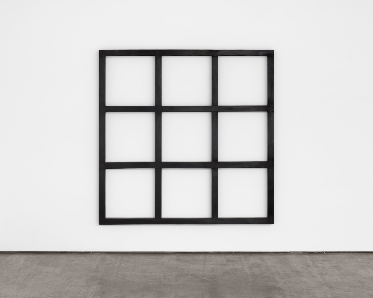 Sol LeWitt Wall Grid (black 3x3), 1964 painted wood 71 7/8 x 71 7/8 x 2 5/8 in. (182.6 x 182.6 x 6.67 cm)