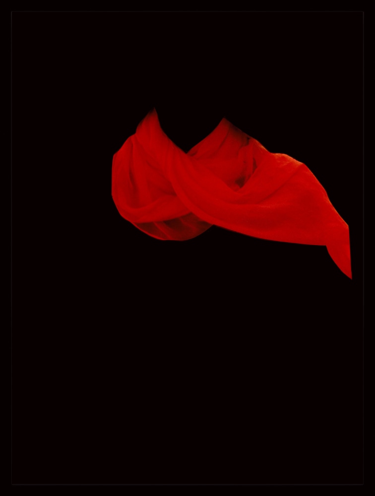 Sarah Charlesworth Red Scarf, 1983 Cibachrome with lacquered wood frame 42 x 32 in. (81.3 x 106.7 cm) Edition of 3, 3 APs